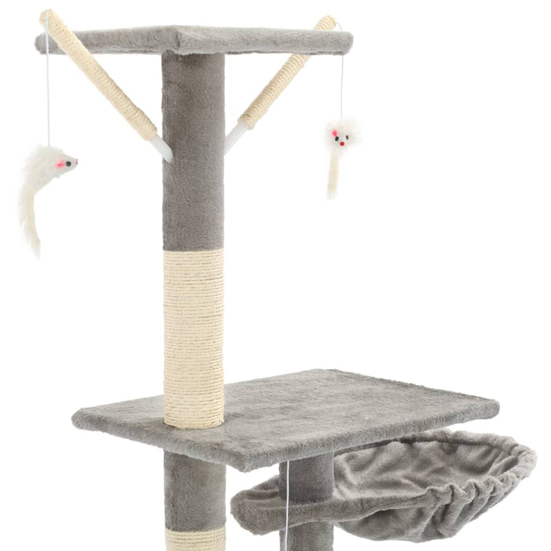 vidaXL Cat Tree with Sisal Scratching Posts 230-250 cm Beige
