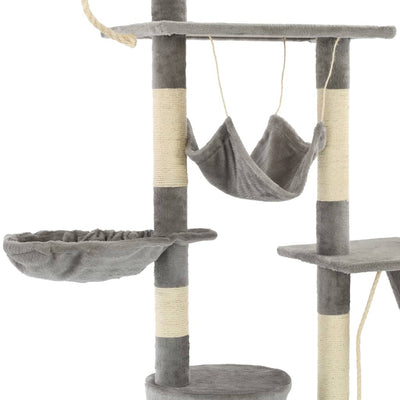 vidaXL Cat Tree with Sisal Scratching Posts 230-250 cm Beige