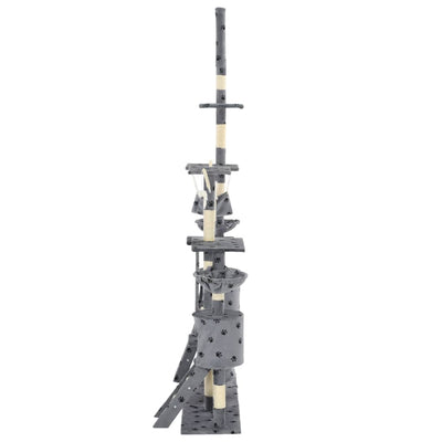 vidaXL Cat Tree with Sisal Scratching Posts 230-250 cm Beige