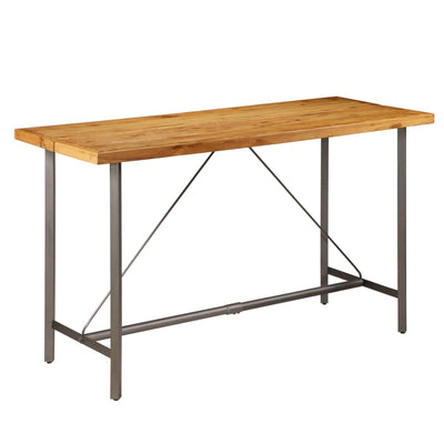 vidaXL Bar Table Solid Reclaimed Teak 60x60x107 cm