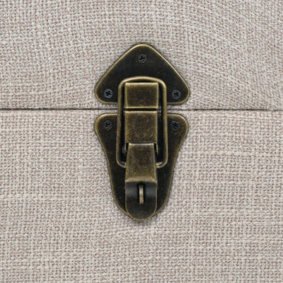 vidaXL Storage Bench Solid Wood and Steel 111x34x37 cm