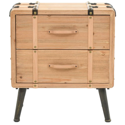vidaXL Bedside Cabinet Solid Fir Wood 50x35x57 cm