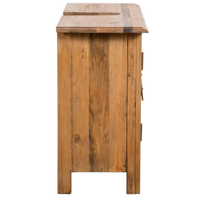 vidaXL Bathroom Vanity Cabinet Solid Pinewood 70x32x63 cm
