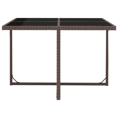 vidaXL 5 Piece Outdoor Dining Set with Cushions Poly Rattan Black