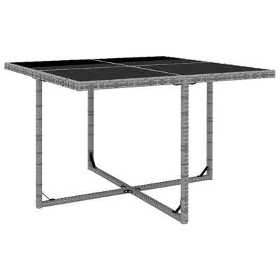 vidaXL 5 Piece Outdoor Dining Set with Cushions Poly Rattan Black