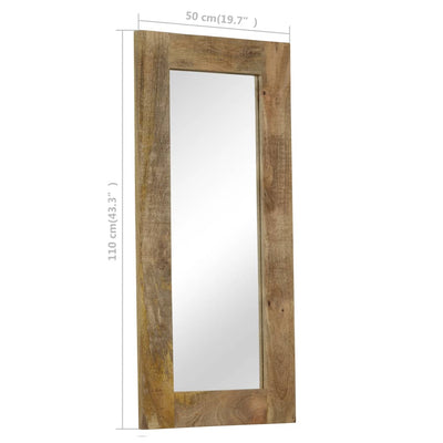 vidaXL Mirror Solid Mango Wood 50x80 cm