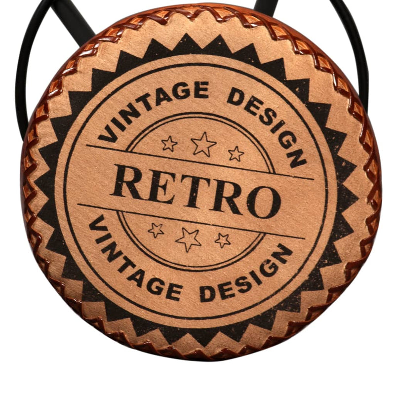 vidaXL Bar Set 7 Pieces Solid Wood Acacia. Genuine Leather & Canvas