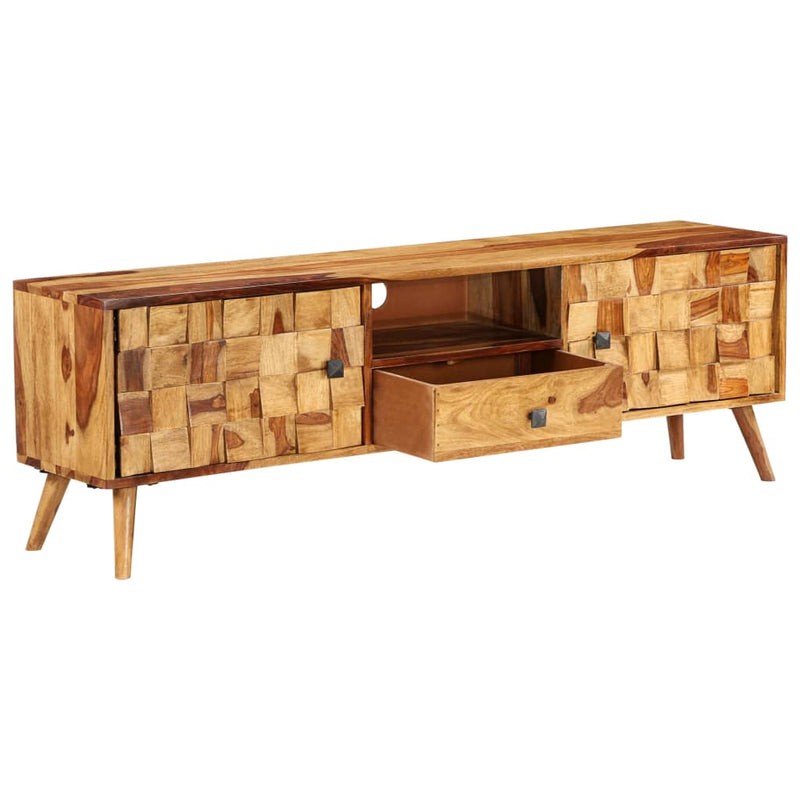 vidaXL TV Cabinet Solid Sheesham Wood with Honey Finish 140x30x40 cm