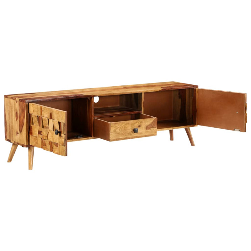 vidaXL TV Cabinet Solid Sheesham Wood with Honey Finish 140x30x40 cm