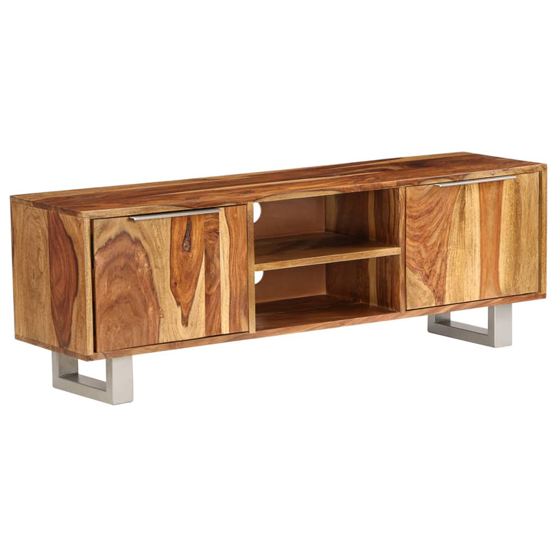 vidaXL TV Cabinet Solid Sheesham Wood with Honey Finish 118x30x40 cm
