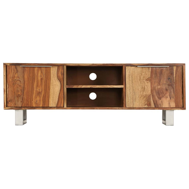 vidaXL TV Cabinet Solid Sheesham Wood with Honey Finish 118x30x40 cm