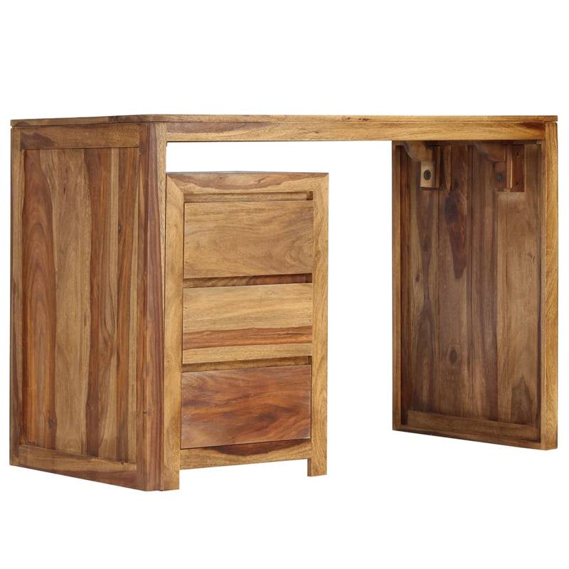 vidaXL Writing Table Solid Sheesham Wood 110x55x76 cm