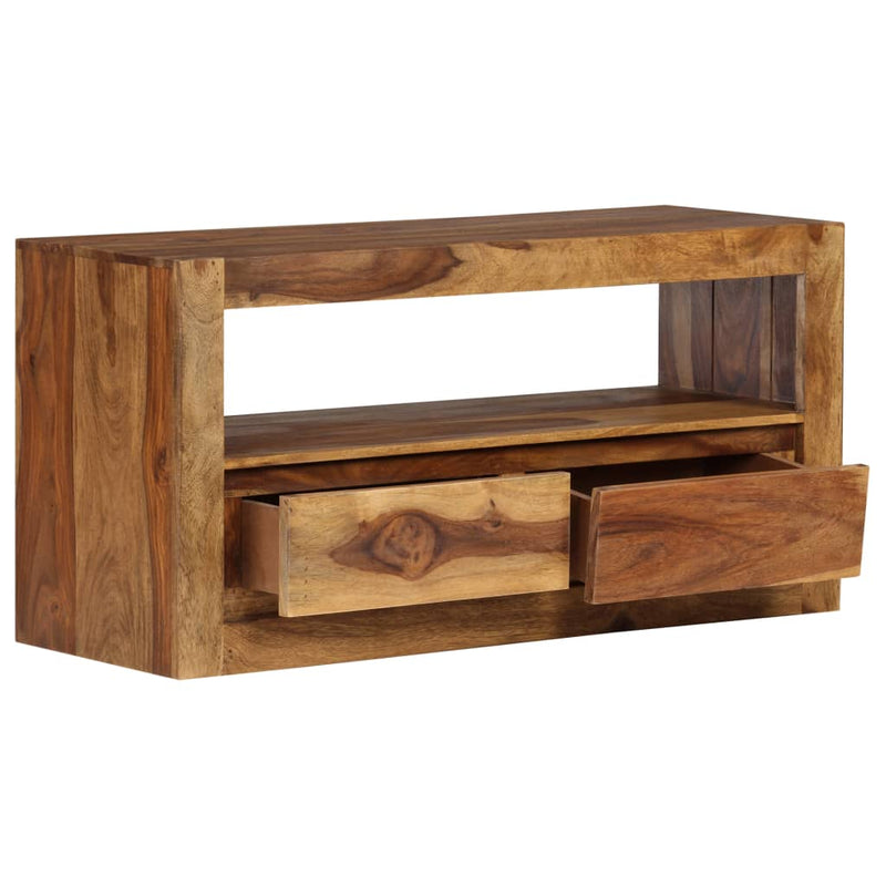 vidaXL TV Cabinet Solid Sheesham Wood 80x30x40 cm