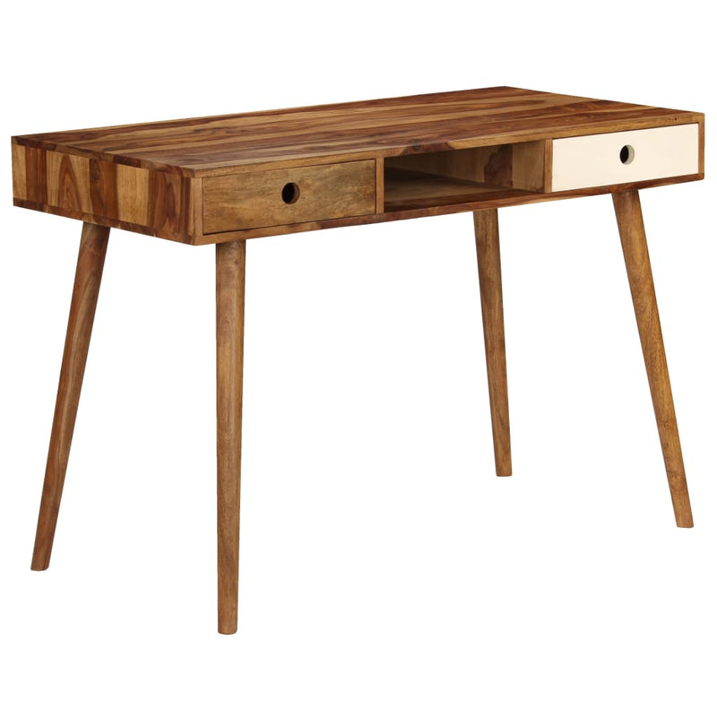vidaXL Writing Desk 110x55x76 cm Solid Sheesham Wood