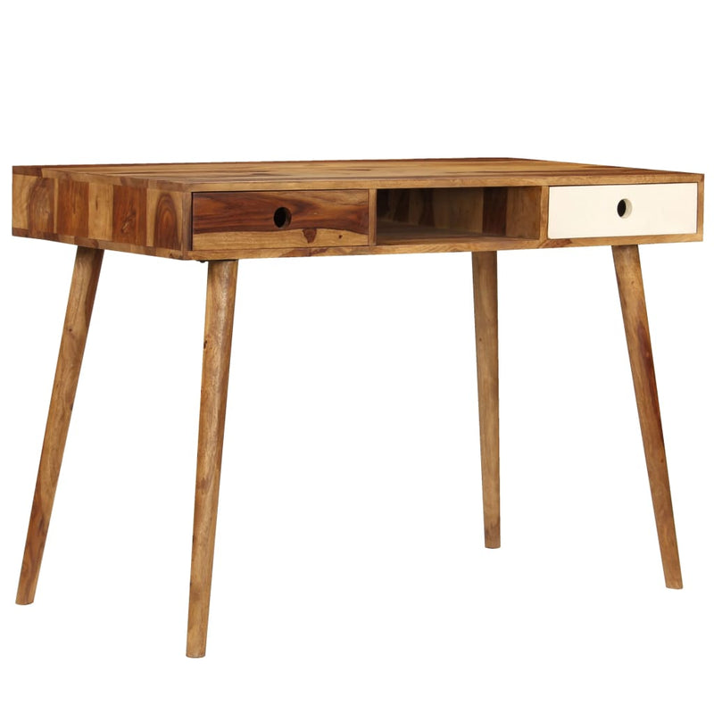 vidaXL Writing Desk 110x55x76 cm Solid Sheesham Wood