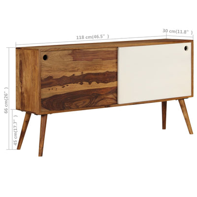vidaXL Sideboard Solid Sheesham Wood 118x30x66 cm