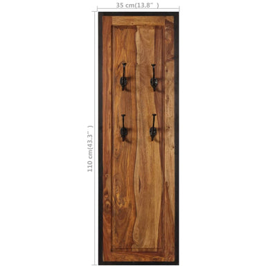 vidaXL Coat Racks 2 pcs Solid Sheesham Wood