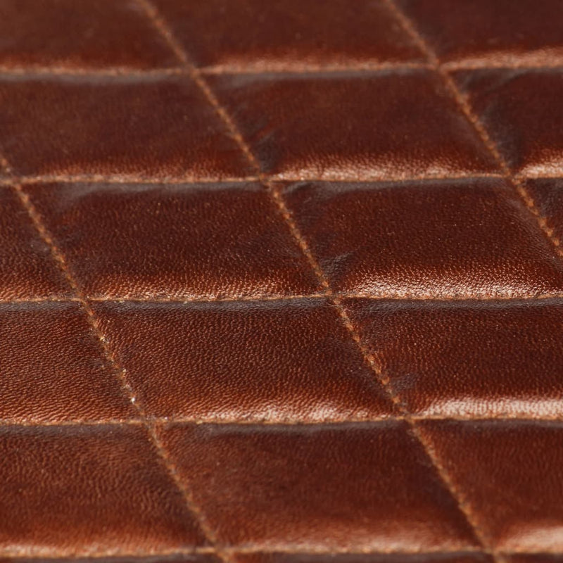 vidaXL Bar Chairs 2 pcs Brown Real Leather