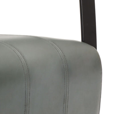 vidaXL Armchair Grey Real Leather
