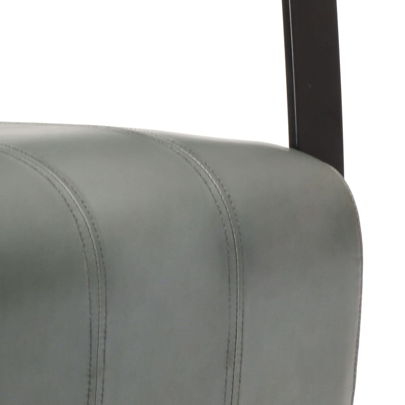 vidaXL Armchair Grey Real Leather