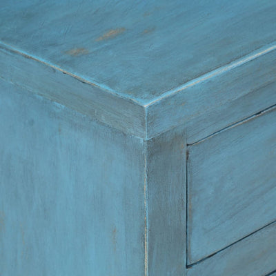 vidaXL Bedside Table Solid Mango Wood 40x30x50 cm Blue