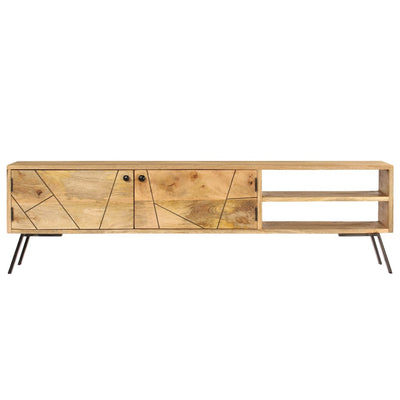 vidaXL TV Cabinet 140x30x40 cm Solid Mango Wood