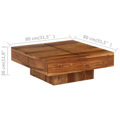 vidaXL Coffee Table 80x80x30 cm Solid Wood Acacia