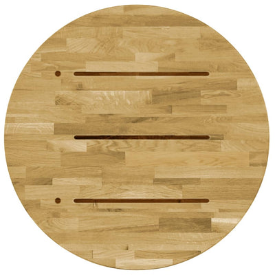 vidaXL Table Top Solid Oak Wood Round 23 mm 600 mm