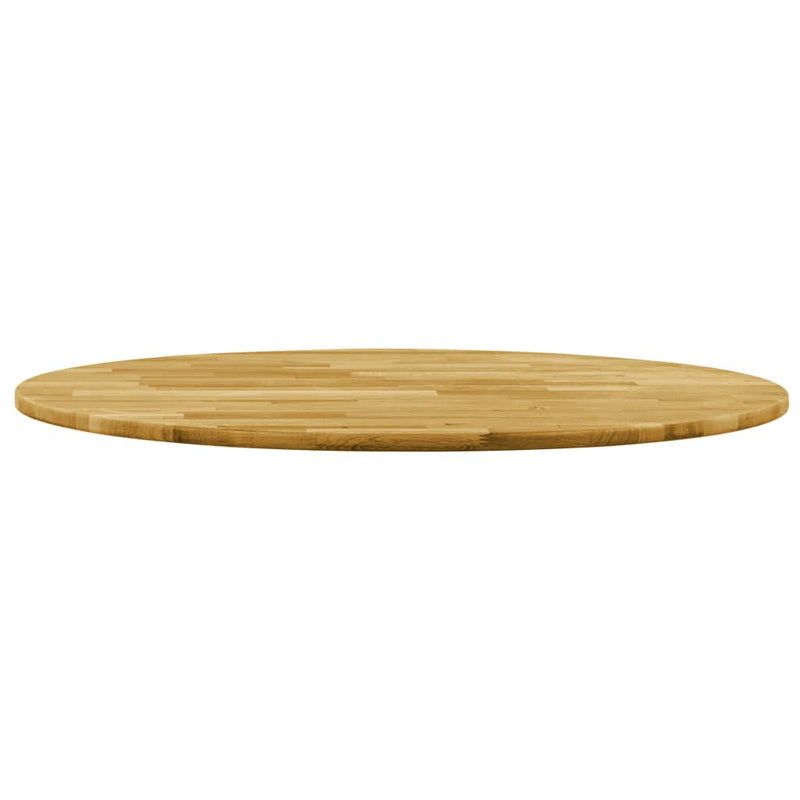 vidaXL Table Top Solid Oak Wood Round 23 mm 600 mm