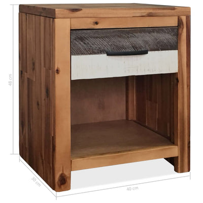 vidaXL Bedside Tables 2 pcs Solid Acacia Wood 40x30x48 cm