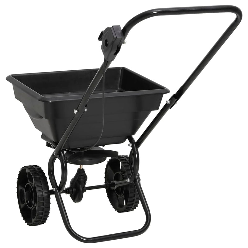 vidaXL Walk Behind Salt Spreader PVC and Steel 92x46x70 cm 15 L