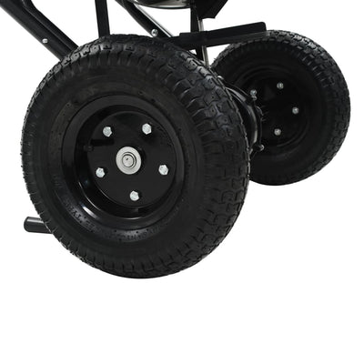 vidaXL Walk Behind Salt Spreader PVC and Steel 106x73x76 cm 45 L