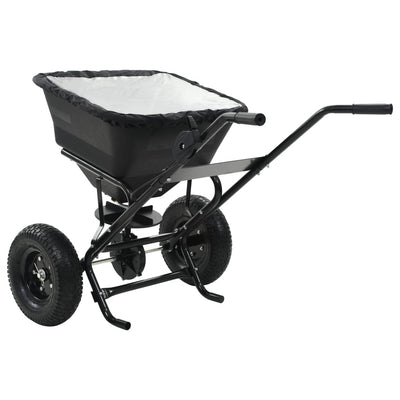 vidaXL Walk Behind Salt Spreader PVC and Steel 106x73x76 cm 45 L