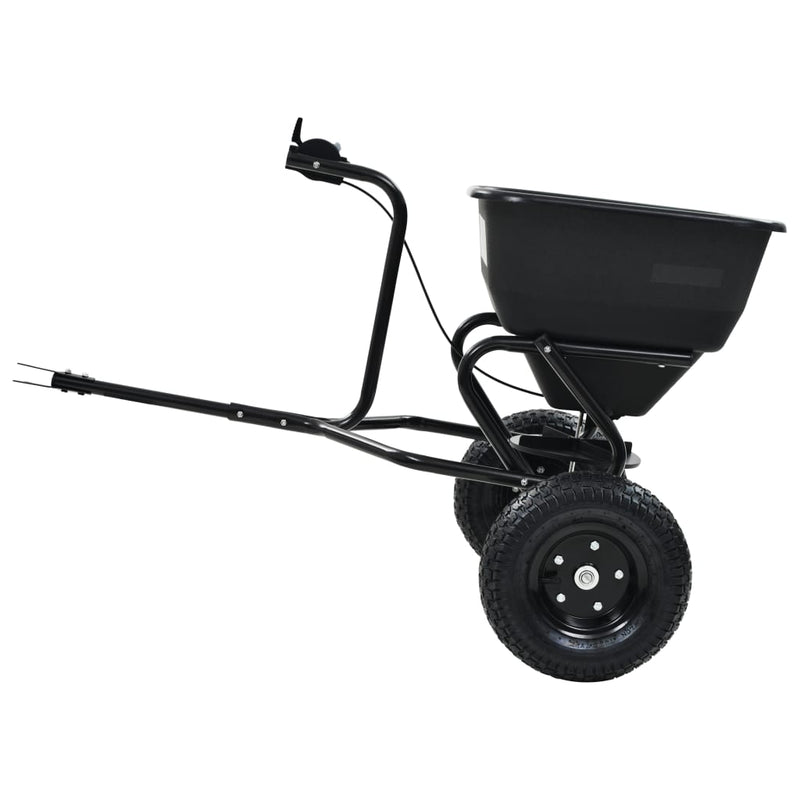 vidaXL Tow Behind Salt Spreader PVC and Steel 125x74x79 cm 45 L