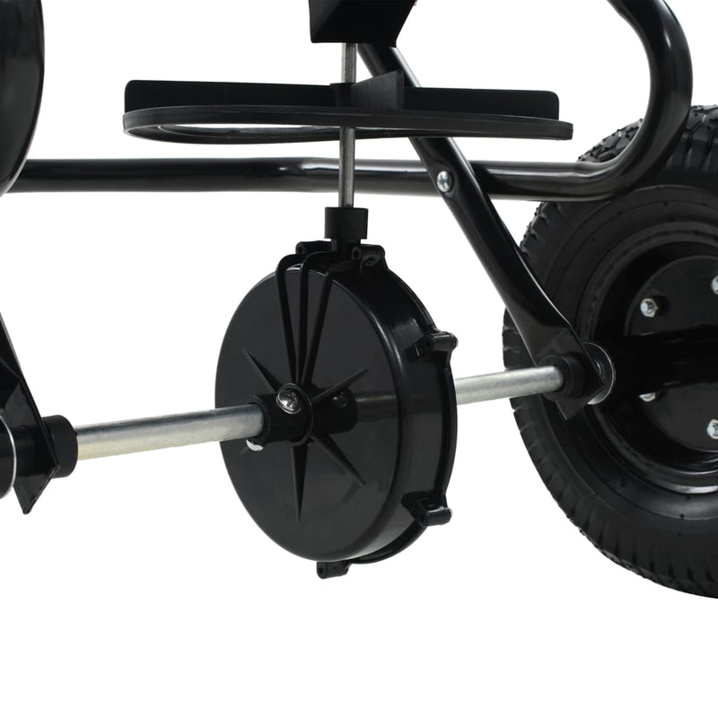 vidaXL Tow Behind Salt Spreader PVC and Steel 125x74x79 cm 45 L