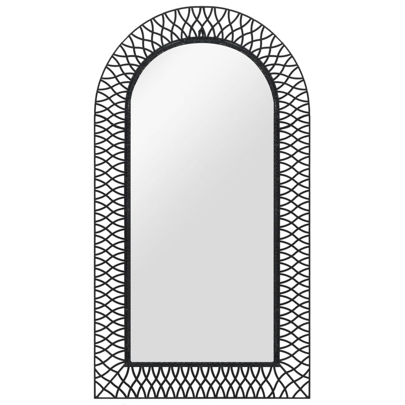 vidaXL Wall Mirror Arched 50x80 cm Black
