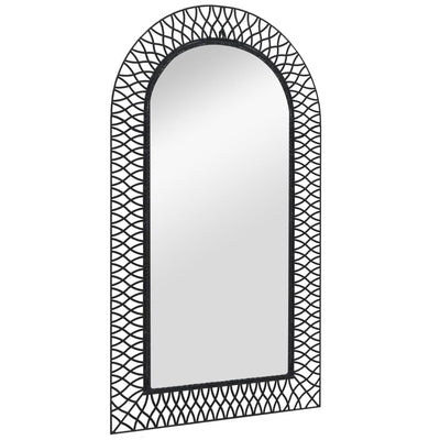 vidaXL Wall Mirror Arched 50x80 cm Black
