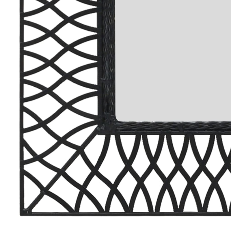 vidaXL Wall Mirror Arched 50x80 cm Black