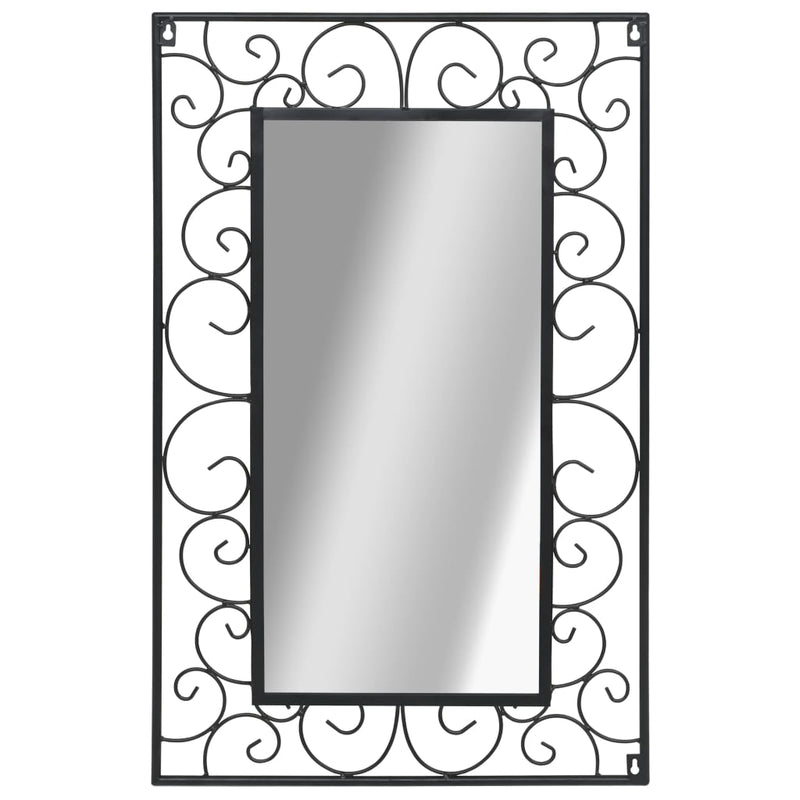vidaXL Wall Mirror Rectangular 50x80 cm Black