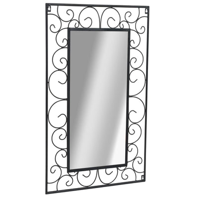vidaXL Wall Mirror Rectangular 50x80 cm Black