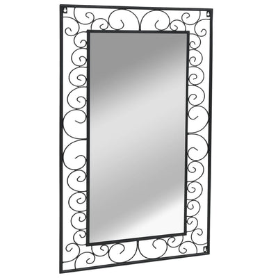vidaXL Wall Mirror Rectangular 50x80 cm Black