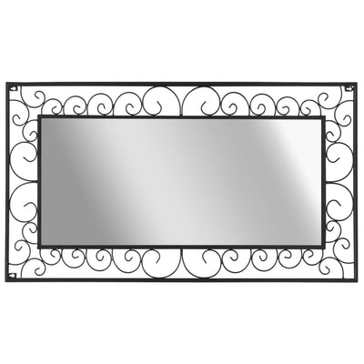 vidaXL Wall Mirror Rectangular 50x80 cm Black
