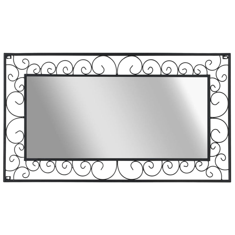 vidaXL Wall Mirror Rectangular 50x80 cm Black