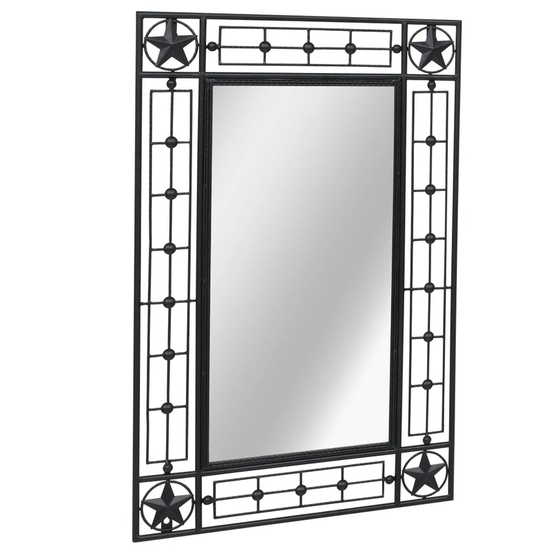 vidaXL Wall Mirror Rectangular 50x80 cm Black