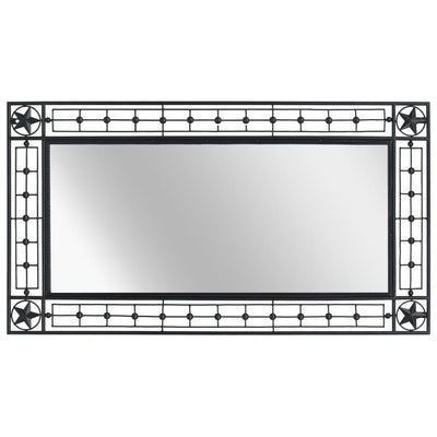 vidaXL Wall Mirror Rectangular 50x80 cm Black