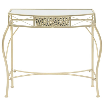 vidaXL Side Table French Style Metal 82x39x76 cm Gold