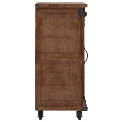 vidaXL Storage Cabinet Solid Fir Wood 64x33.5x75 cm Brown