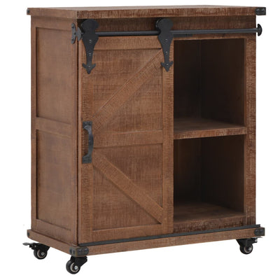 vidaXL Storage Cabinet Solid Fir Wood 64x33.5x75 cm Brown