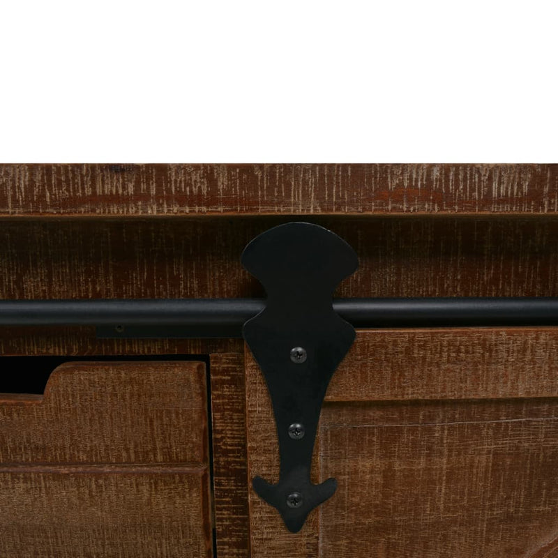 vidaXL Storage Cabinet Solid Fir Wood 64x33.5x75 cm Brown