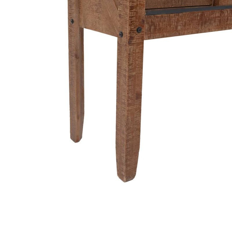 vidaXL Console Table Solid Fir Wood 131x35.5x75 cm Brown